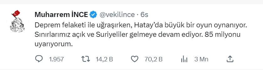 muharrem ince tweet 