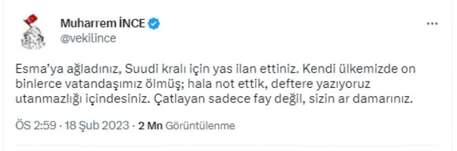 muharrem ince tweet