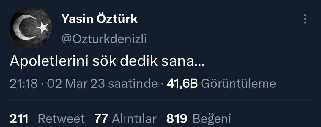 apoletlerini sök