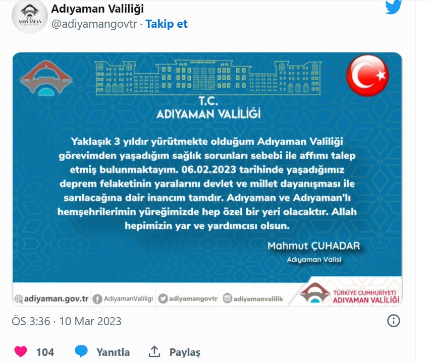 adıyaman tweet 