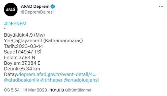 afad deprem habererk