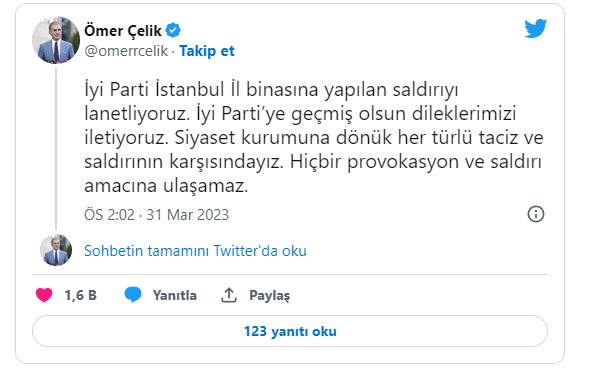 ömer çelik tweet -1