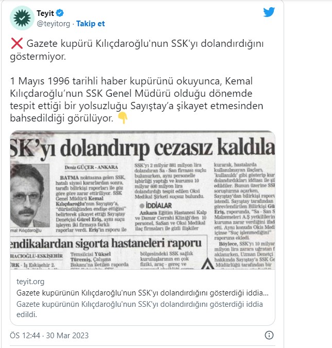 teyit tweet 