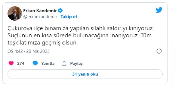 erkan kandemir tweet 