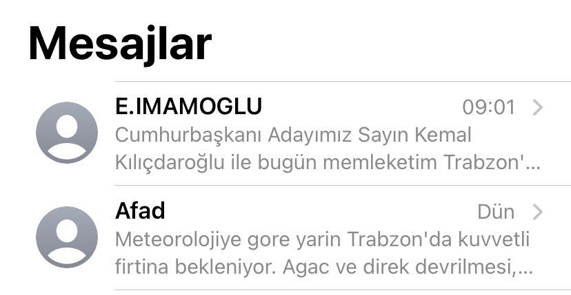 afad mesaj