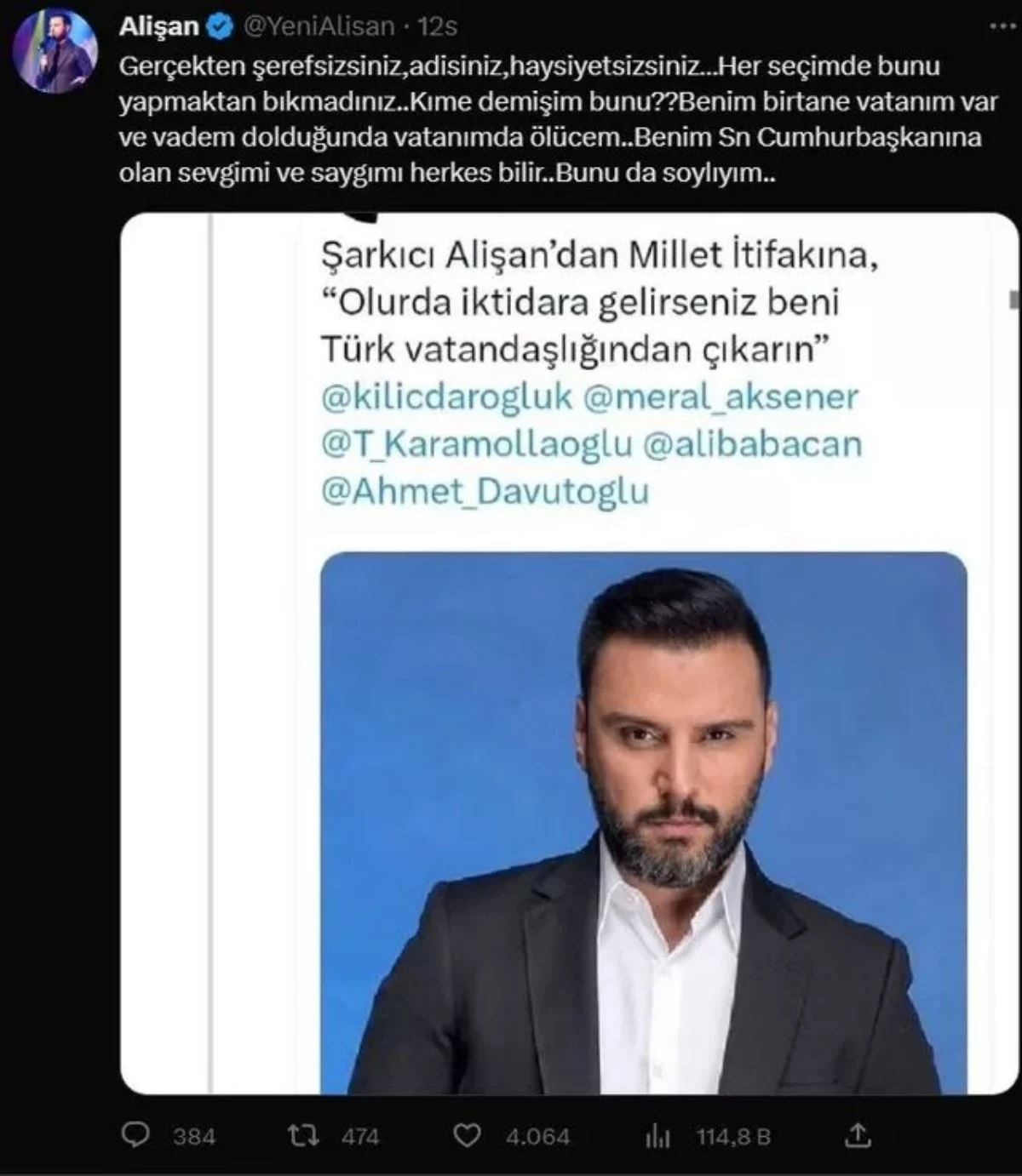 alişan tweet
