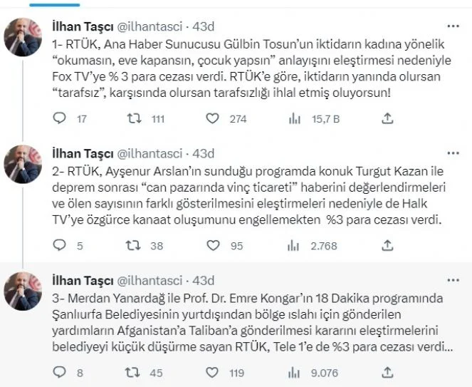 ilhan taşçı tweet