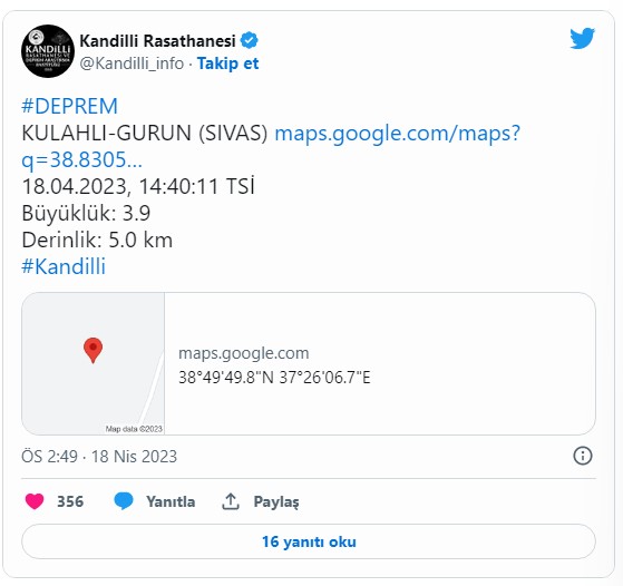 kandilli deprem 