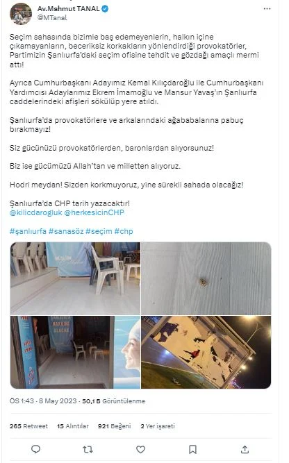 mahmut tanal tweet