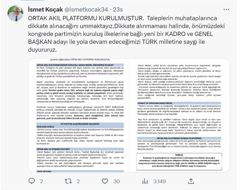 ismet koçak tweet 