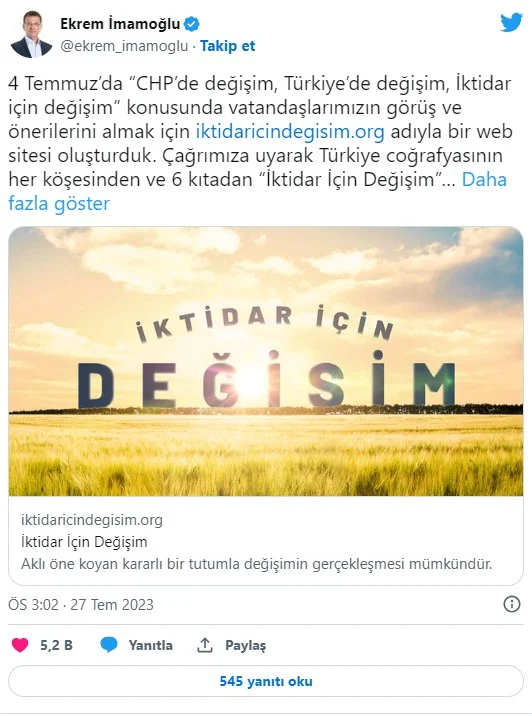 imamoğlu tweetr