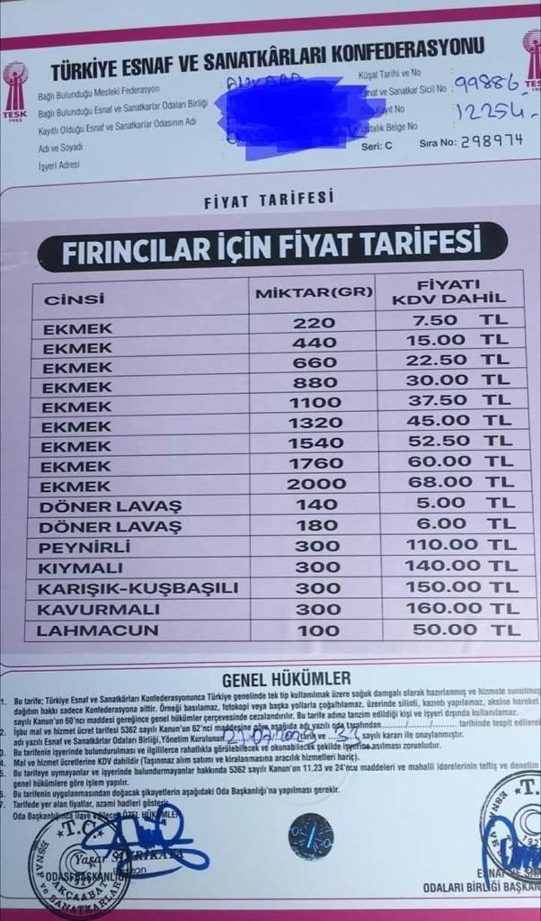 trabzın zam