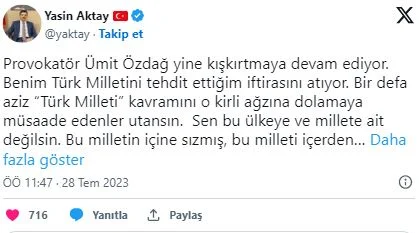 yasin aktay tweet