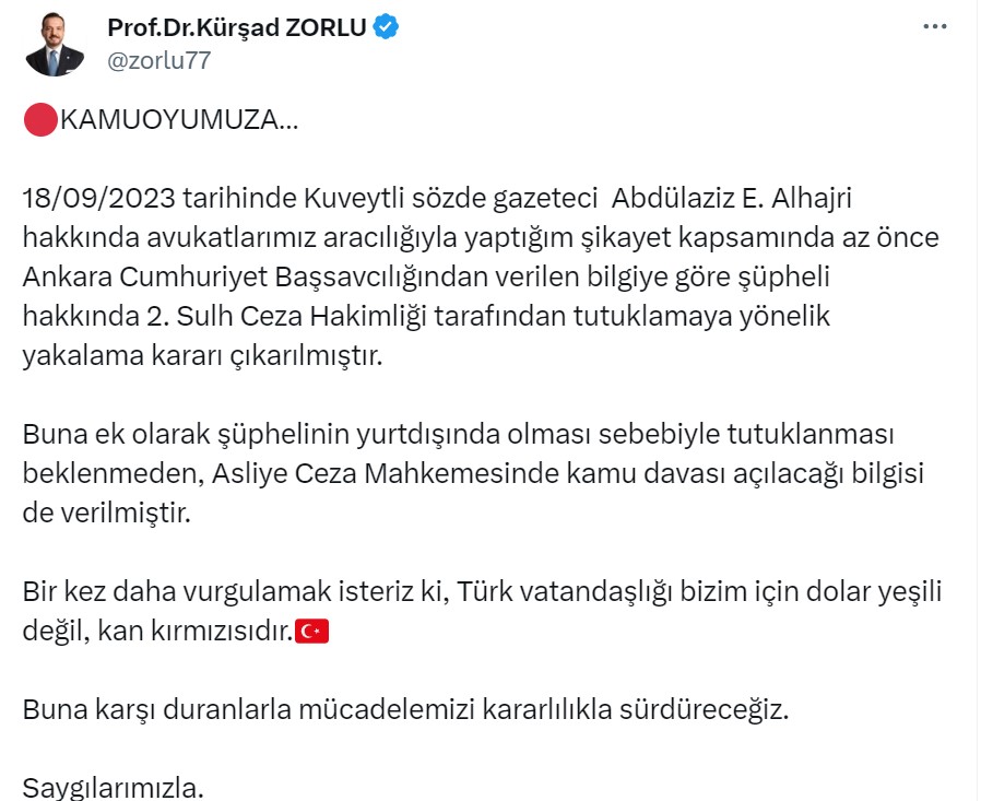 zorlu tweet 
