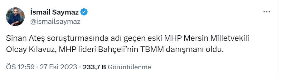 ismail saymaz tweet 