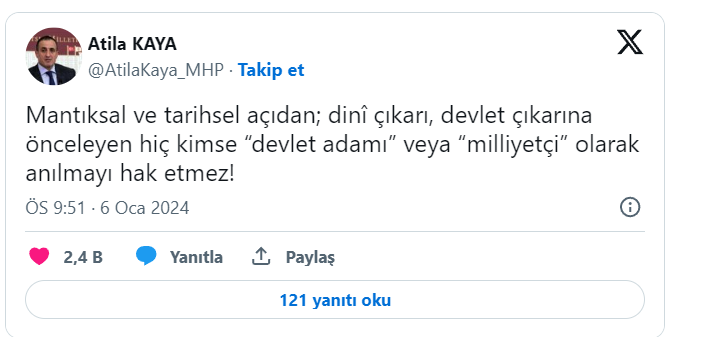 atilakaya tweet 