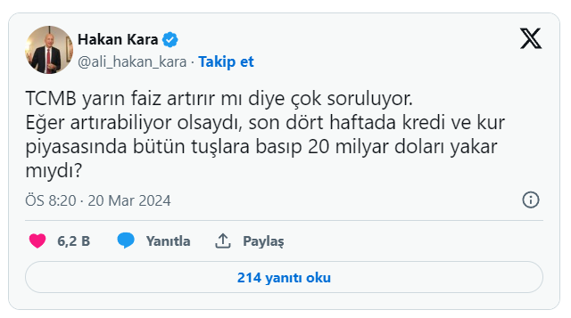 Hakan Kara Tweet