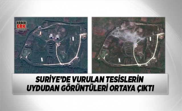 ABD, İngiltere ve Fransa'nın Esed rejimine karşı düzenlediği operasyonun yankıları dünyada sürerken; yeni görüntüler ortaya çıkmaya devam ediyor.
ABD, İngiltere ve Fransa'nın Esed rejimine karşı düzenlediği operasyonun yankıları dünyada sürerken; yeni görüntüler ortaya çıkmaya devam ediyor. CNN International’ın edindiği uydu görüntüleri, vurulan bölgelerdeki yıkımı ortaya koydu.