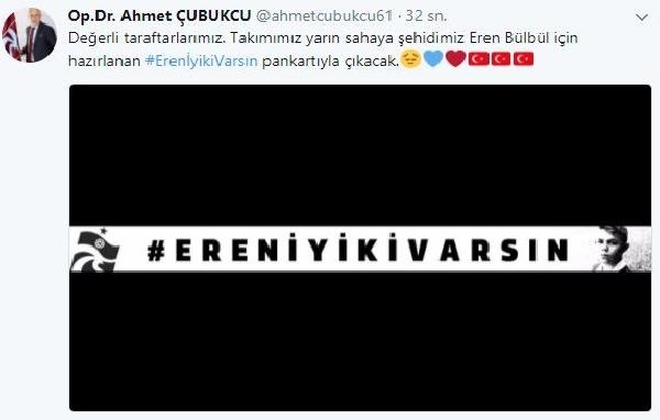 Trabzonspor, Atiker Konyaspor maçına Eren Bülbül pankartıyla çıkacak Trabzonspor, Atiker Konyaspor maçına Eren Bülbül pankartıyla çıkacak