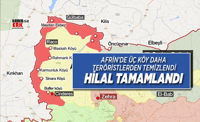 Afrin De Uc Koy Daha Teroristlerden Temizlendi Hilal Tamamlandi