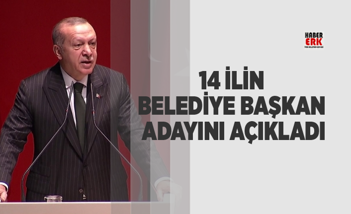 Cumhurbaşkanı  Erdoğan, 14 ilin belediye başkan adayını açıkladı