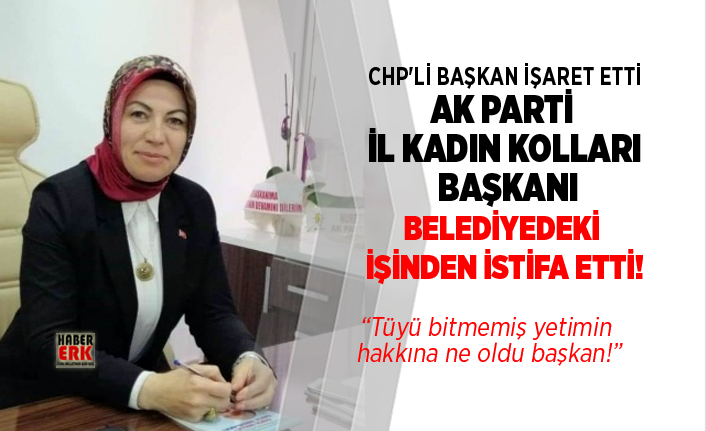 Chp Li Baskan Isaret Etti Ak Parti Il Kadin Kollari Baskani Belediyedeki Isinden Istifa Etti