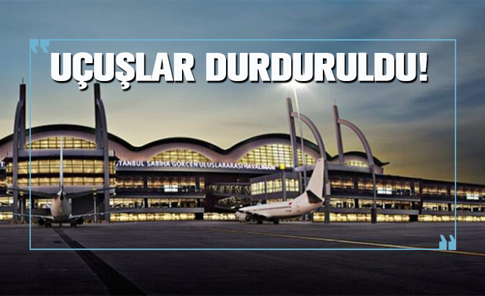 Sabiha Gökçen'de koronavirüs nedeniyle uçuşlar durduruldu