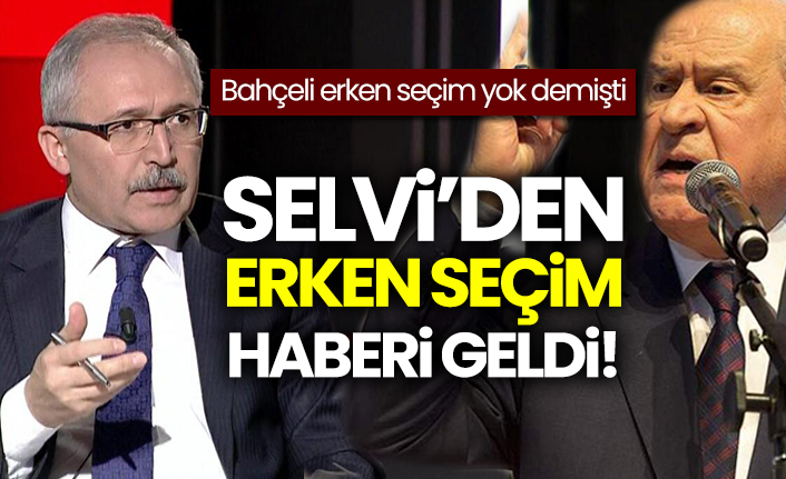 Devlet Bahceli Nin Erken Secim Yok Demisti Abdulkadir Selvi Den Erken Secim Haberi Geldi