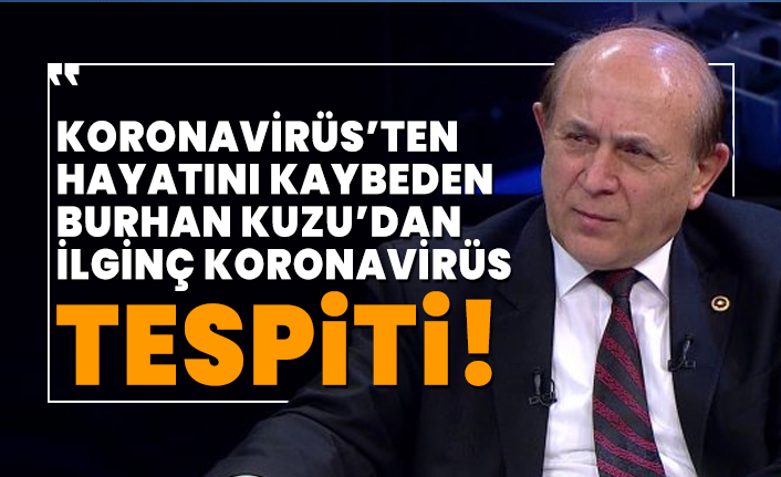 Koronavirus Ten Hayatini Kaybeden Burhan Kuzu Dan Ilginc Koronavirus Tespiti