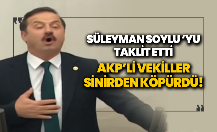 İYİ Parti'li Ağıralioğlu Süleyman Soylu'nun taklidi yaptı! AKP'li vekilleri yerden yere vurdu