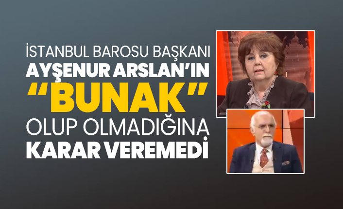 İstanbul Barosu Başkanı Ayşenur Arslan'ın “Bunak” olup olmadığına karar veremedi