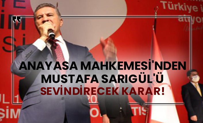 Anayasa Mahkemesi'nden Mustafa Sarıgül'ü sevindirecek karar!