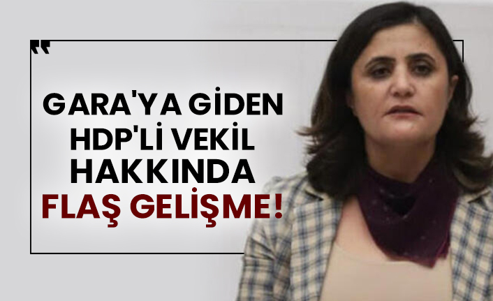 Gara'ya giden HDP'li vekil hakkında flaş gelişme!