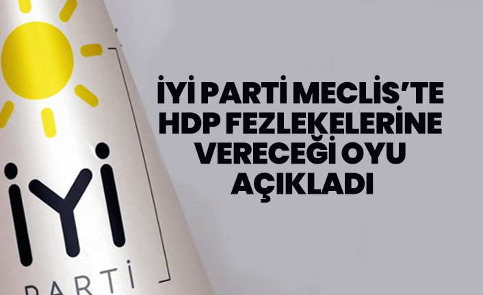 İyi Parti Meclis’te HDP fezlekelerine vereceği oyu açıkladı