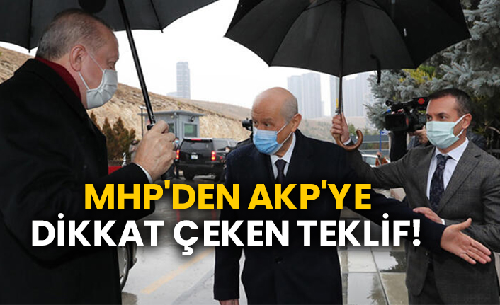 MHP'den AKP'ye dikkat çeken teklif!