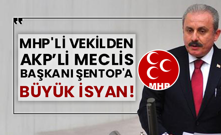 MHP'li vekilden AKP’li Meclis Başkanı Şentop'a büyük isyan!