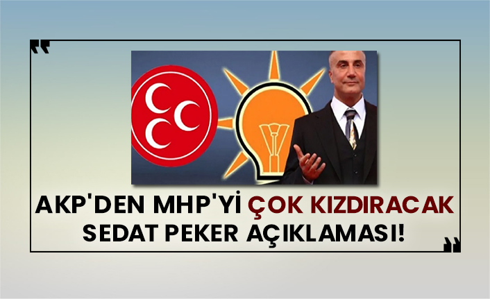 AKP'den MHP'yi çok kızdıracak Sedat Peker açıklaması!