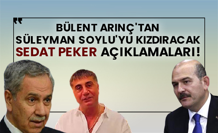 Bülent Arınç'tan Süleyman Soylu'yu kızdıracak Sedat Peker açıklamaları!