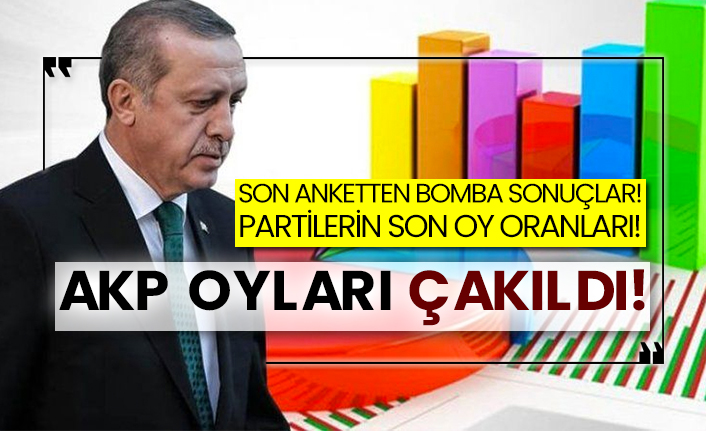 Son anketten bomba sonuçlar! Partilerin son oy oranları! AKP oyları çakıldı!