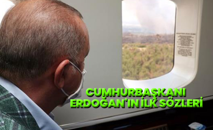 Bölgeyi inceleyen Cumhurbaşkanı Erdoğan'ın ilk sözleri