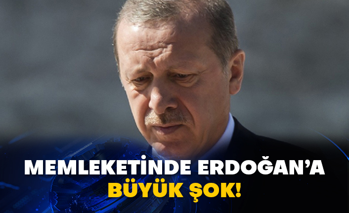 Memleketinde Erdoğan’a büyük şok!