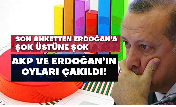 Son anketten Erdoğan’a şok üstüne şok! AKP ve Erdoğan’ın oyları çakıldı!