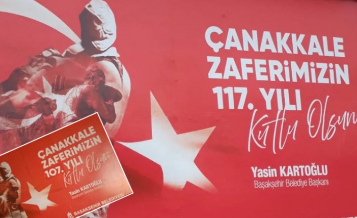 AKP’li belediyeden 18 Mart afişinde tepki çeken hata: Apar topar düzelttiler