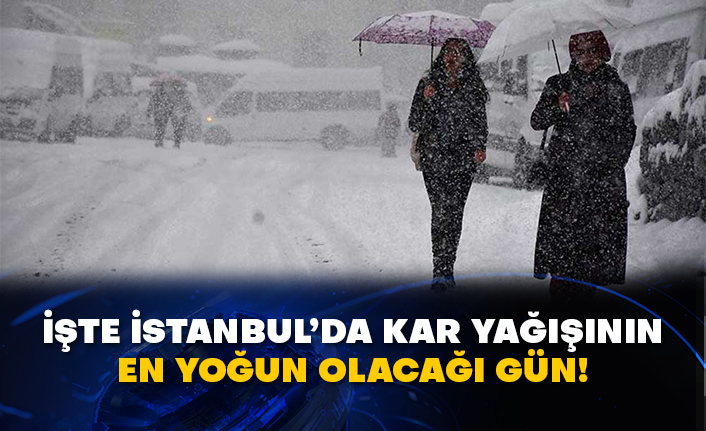 İşte İstanbul’da kar yağışının en yoğun olacağı gün!