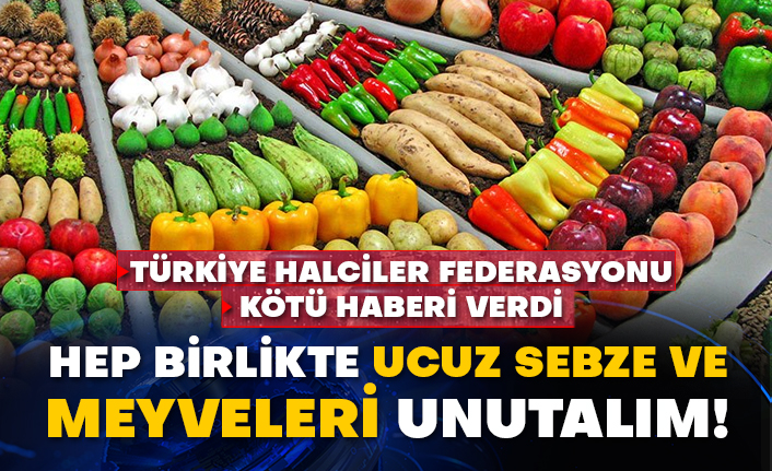 Türkiye Halciler Federasyonu kötü haberi verdi: Hep birlikte ucuz sebze ve meyveleri unutalım!