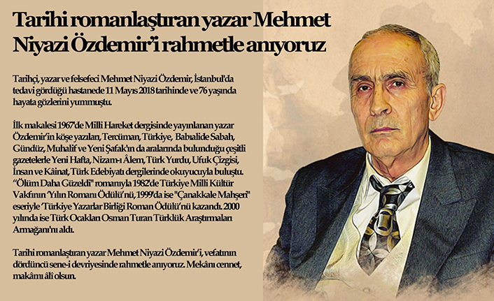 Tarihi romanlaştıran yazar Mehmet Niyazi Özdemir’i rahmetle anıyoruz