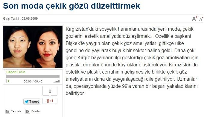 Son Moda Çekik Göz Düzelttirmek