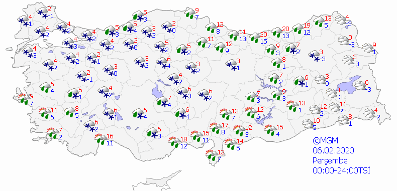 İstanbul Hava Durumu 6 Şubat 2020